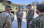 Chilean Army CG observes display of Strykers