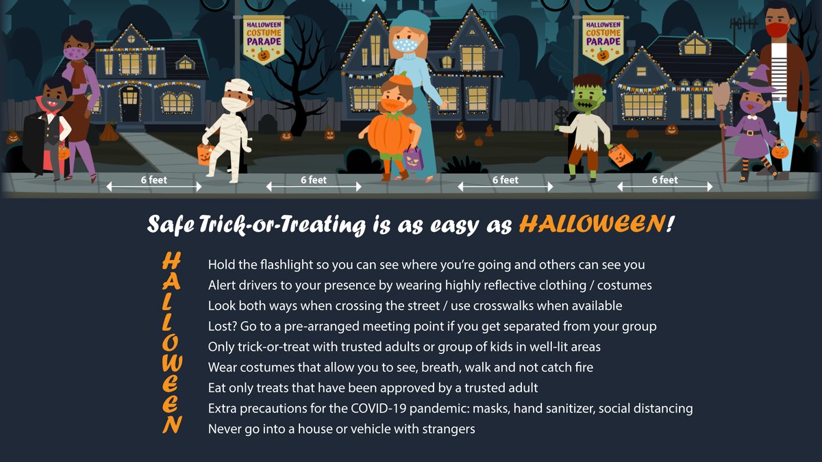 Trick-or-treating safety tips flyer