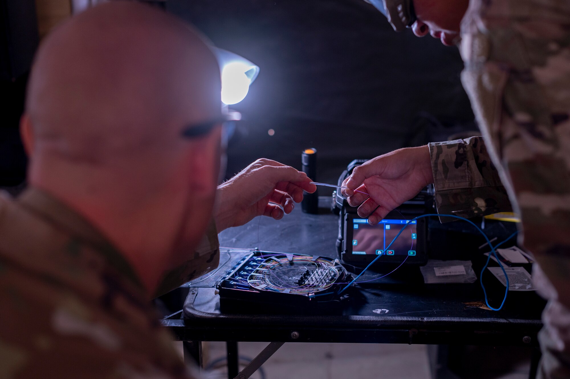 Chief meets 332nd ECES and ECS Airmen