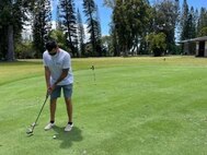 Courtesy Photo | Sgt. William Rodriguez attended a Golf Skills class at the Leilehua Golf Course in May. The Schofield Barracks Soldier Recovery Unit, Hawaii, offers the class.