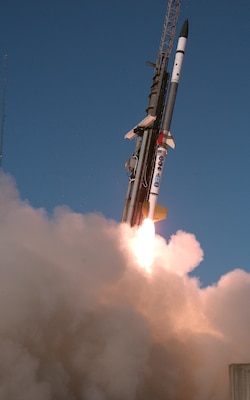 The U.S. Navy, in collaboration with the U.S. Army, conducts a demonstration of advanced hypersonic technologies and prototype systems in a realistic operating environment executed by Sandia National Laboratories from the NASA Wallops Flight Facility in Wallops Island, VA.