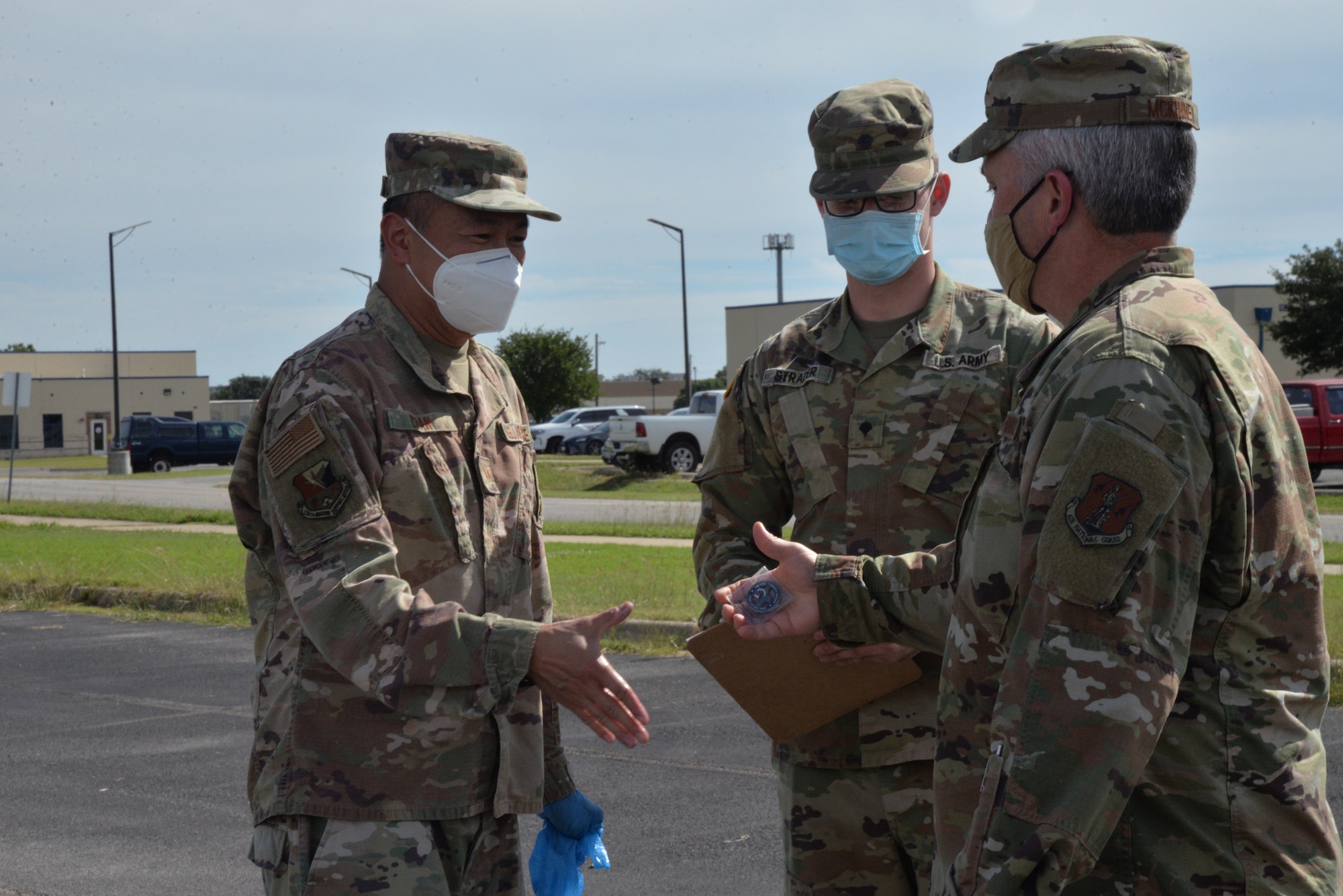 Command Chief coins Airmen.