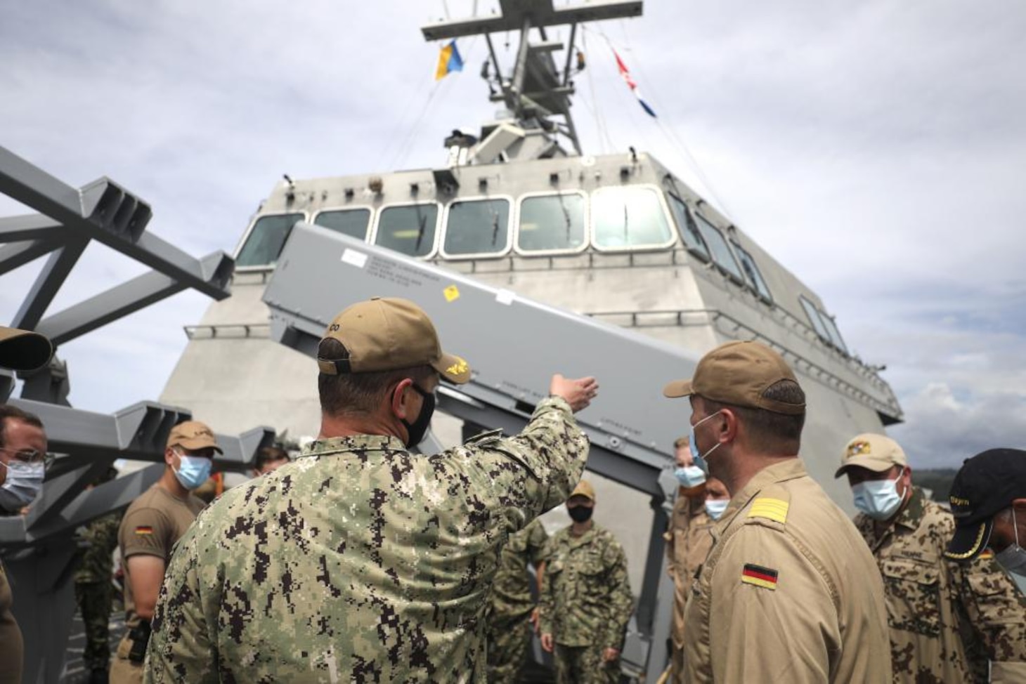 USS Tulsa Hosts German Navy Frigate Bayern Sailors