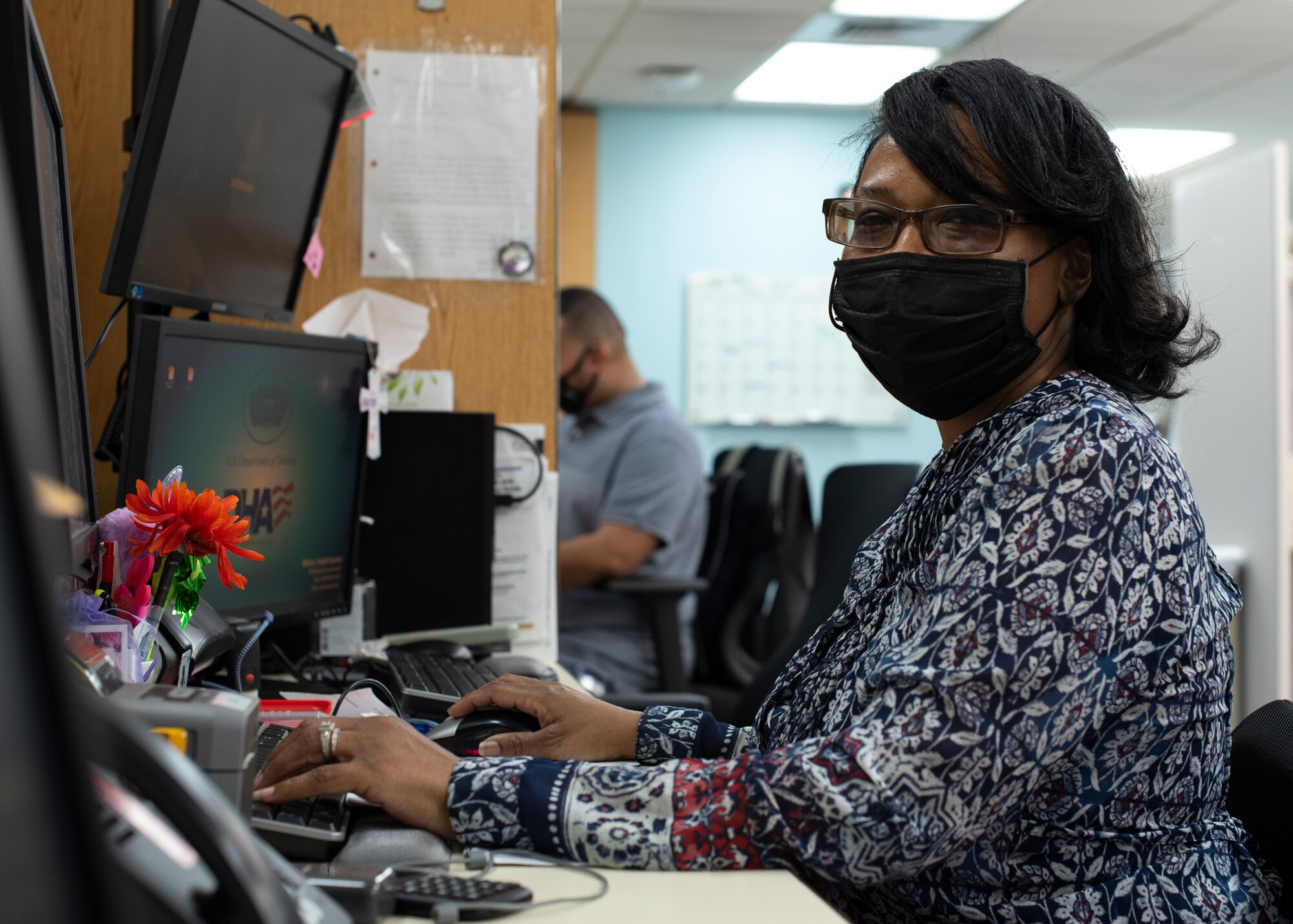 Zirnita Mallory, 6th Medical Support Squadron pharmacy supervisor, poses for a photo at MacDill Air Force Base, Oct. 20, 2021.