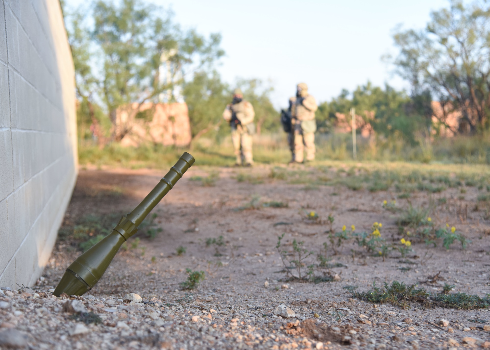 Goodfellow member plan to conduct chemical, biological, radiological and nuclear hazard containment during an Expeditionary Readiness Training on Goodfellow Air Force Base.