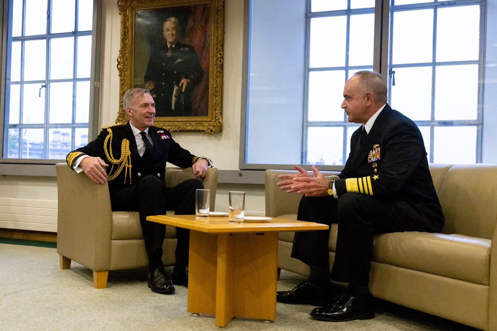 Senior leaders from the Ministry of Defence and USSTRATCOM meet at the MoD on Oct. 19, 2021. (Courtesy Photo)