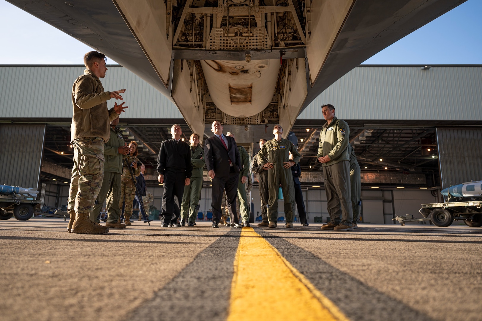 Senior leaders from the Ministry of Defence and USSTRATCOM observed a Bomber Task Force mission demonstration at RAF Fairford on Oct. 20, 2021. (Courtesy Photo)