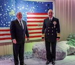 During his trip to Europe, Adm. Richard met with Phillip Reeker, the U.S. Ambassador to the United Kingdom on Oct.19,2021. (Courtesy Photo)