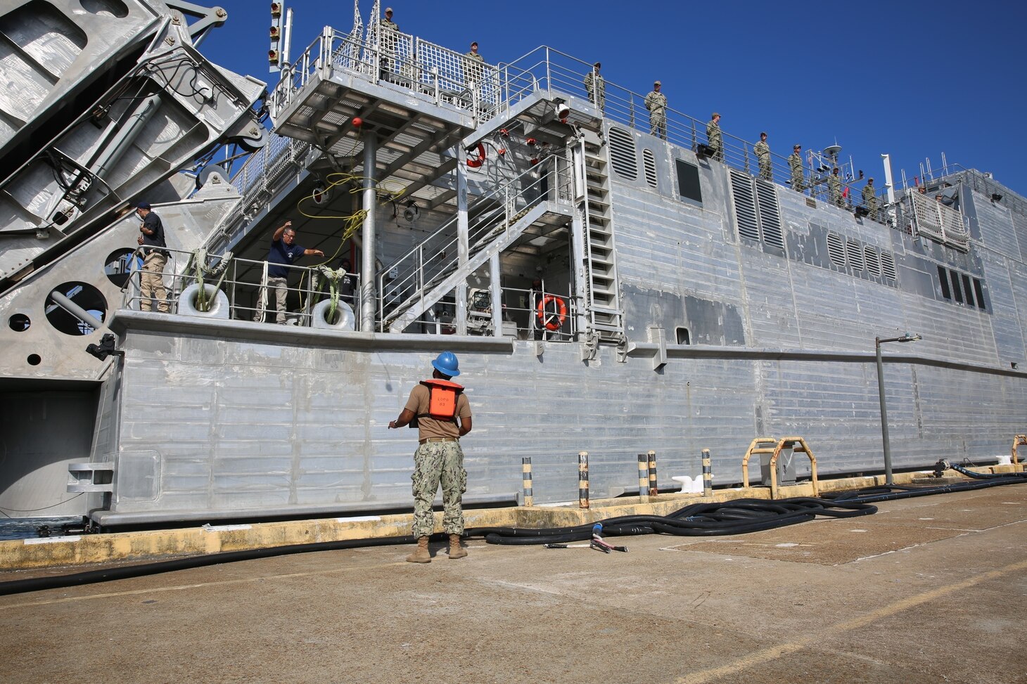 USNS Burlington (T-EPF 10) returned home to Joint Expeditionary Base Little Creek – Fort Story, Va., Oct. 15, after a three and a half month deployment in U.S. Naval Forces Southern Command, U.S. Fourth Fleet’s area of operations, which includes the waters adjacent to Central and South America and the Caribbean Sea.