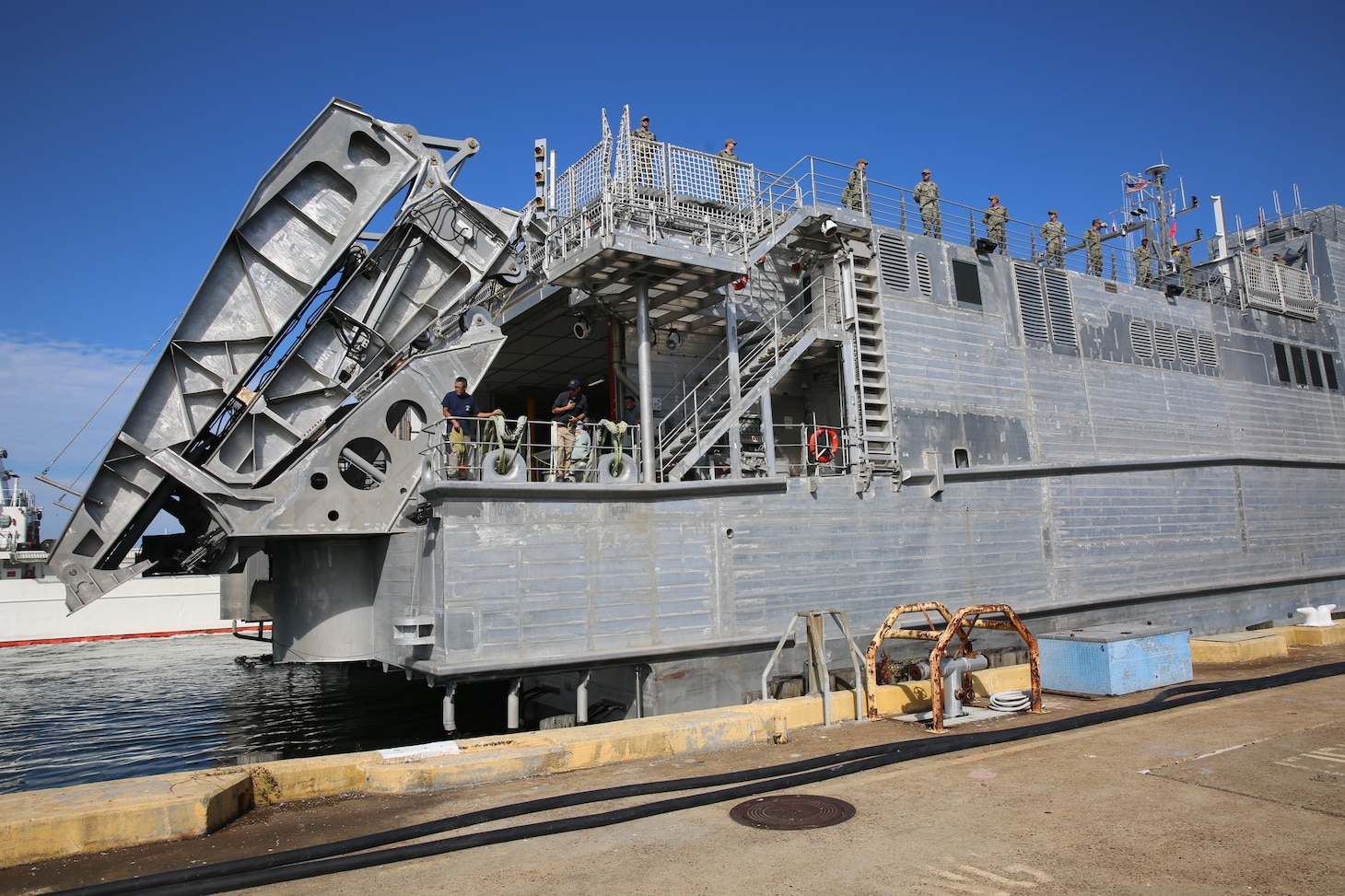 USNS Burlington (T-EPF 10) returned home to Joint Expeditionary Base Little Creek – Fort Story, Va., Oct. 15, after a three and a half month deployment in U.S. Naval Forces Southern Command, U.S. Fourth Fleet’s area of operations, which includes the waters adjacent to Central and South America and the Caribbean Sea.