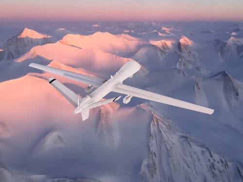 Drone over the Arctic