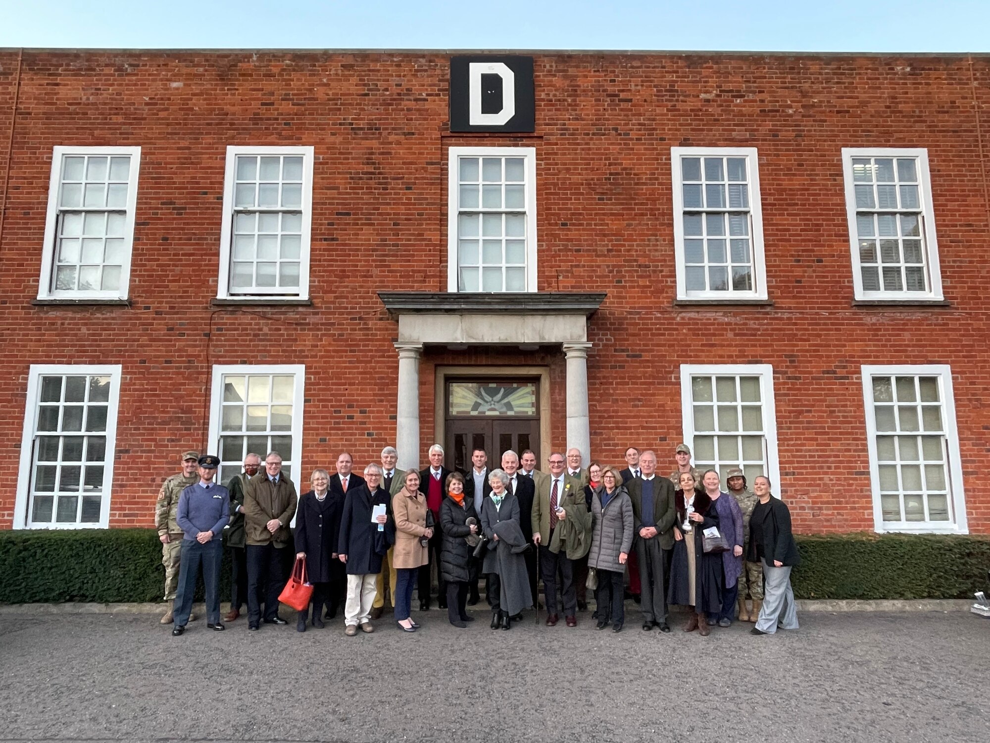 High sheriffs and deputy lieutenants from the Suffolk, Norfolk and Cambridgeshire counties of England visited base to learn about Team Mildenhall's missions sets and global impact at Royal Air Force Mildenhall, England, Oct. 21, 2021. The high sheriffs and deputy lieutenants are appointed officials and play an important role in maintaining and growing the relationship between RAF Mildenhall and the local community. (U.S. Air Force photo by Senior Airman Joseph Barron)