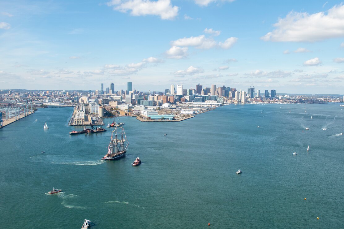 USS Constitution is underway during Chief Petty Officer Heritage Weeks.