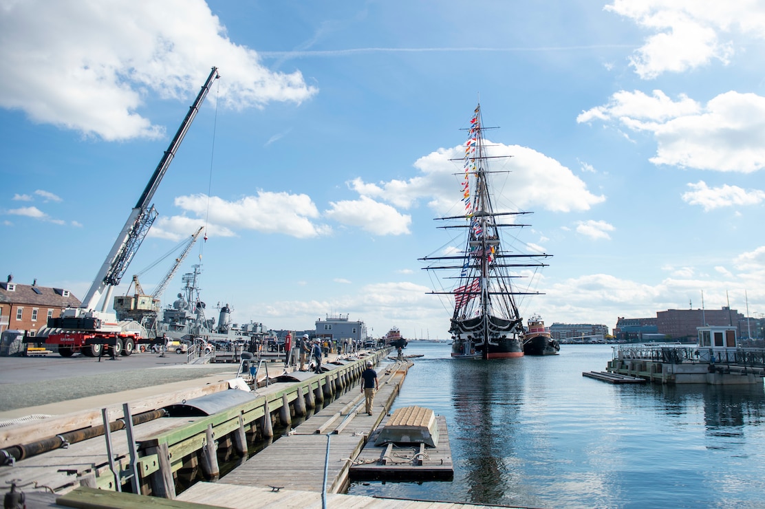 USS Constitution is underway during Chief Petty Officer Heritage Weeks.