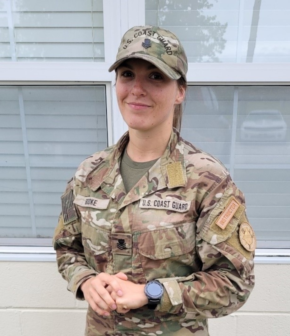 Petty Officer 1st Class Kira L. Booke, currently serving at Special Missions Training Center, N.C., winner of the Master Chief Petty Officer Pearl Faurie Women's Leadership Award.