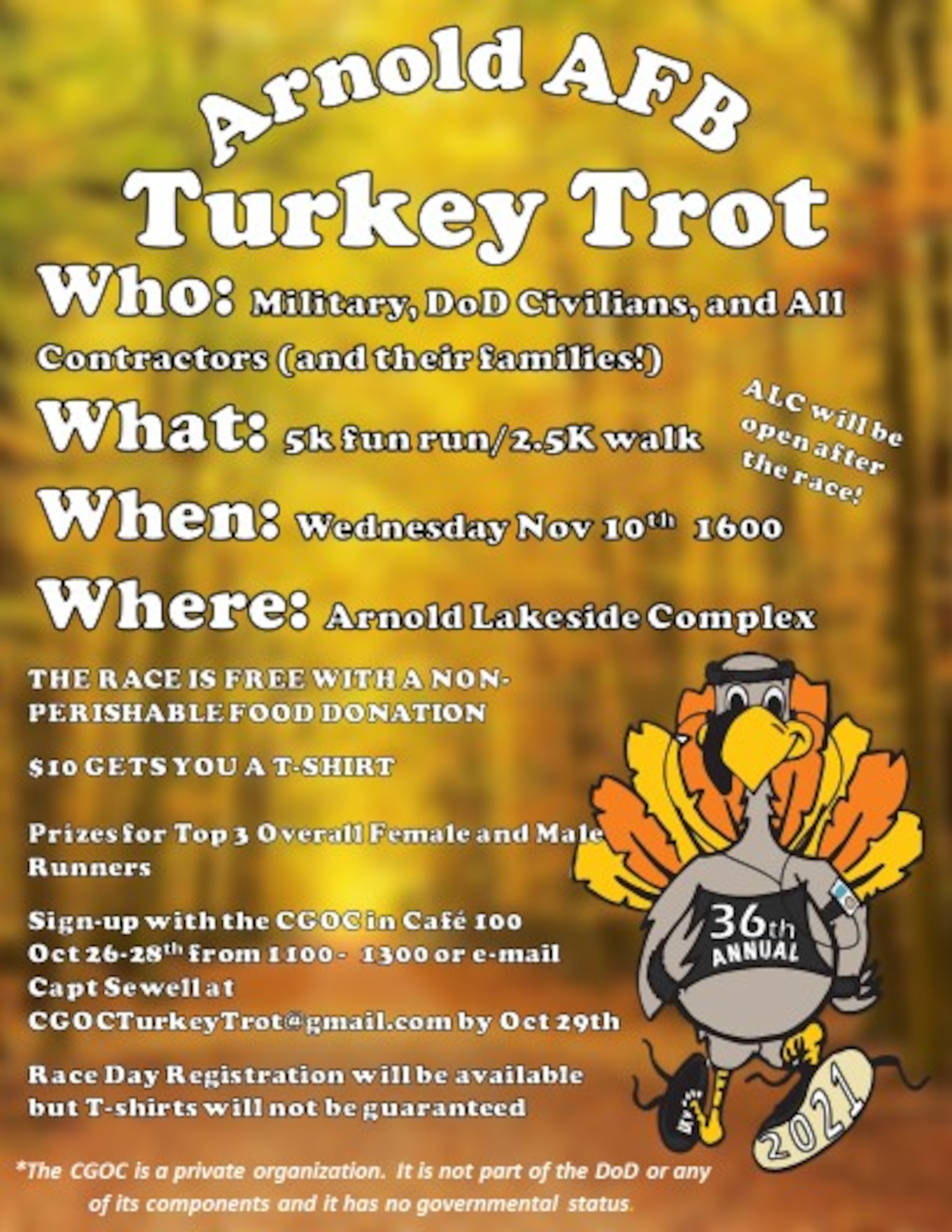 AEDC Turkey Trot again on preThanksgiving menu for runners and their