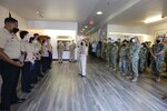 Sailors at NMRTC Lemoore frocked in a small ceremony.