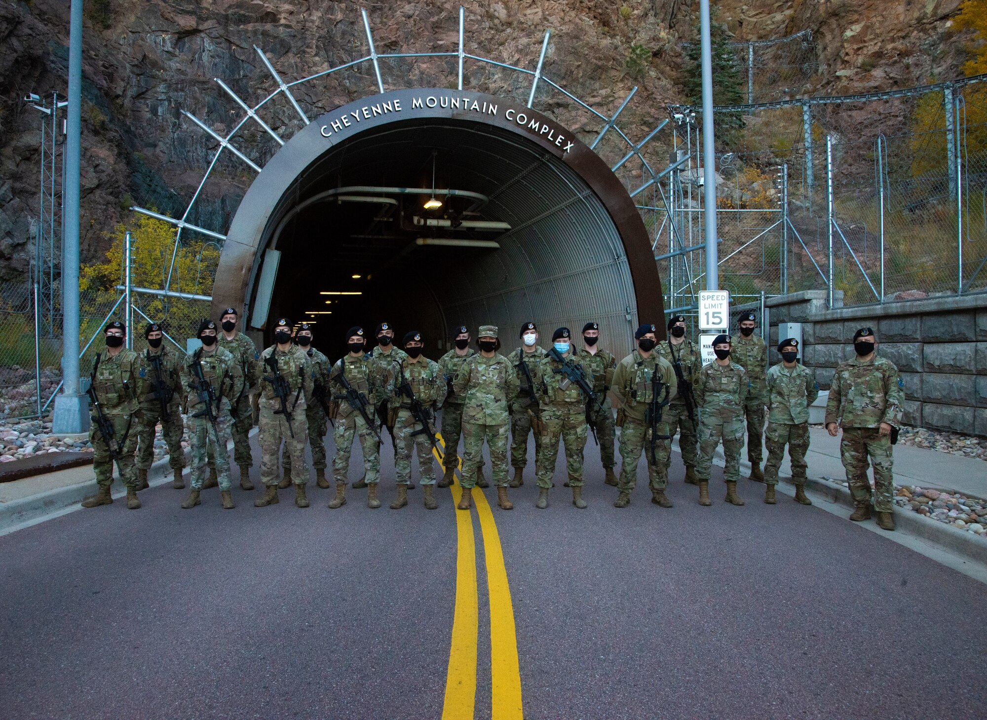 CMSAF takes a group photo with the 21st SFS