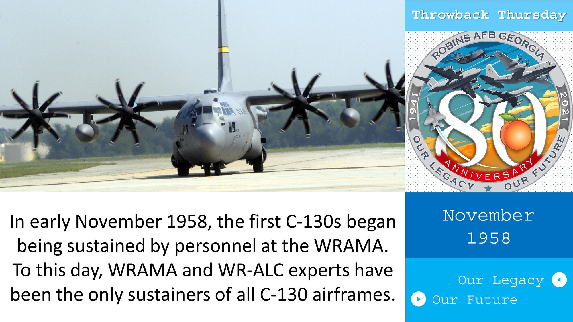 Graphic shows a C-130 aircraft