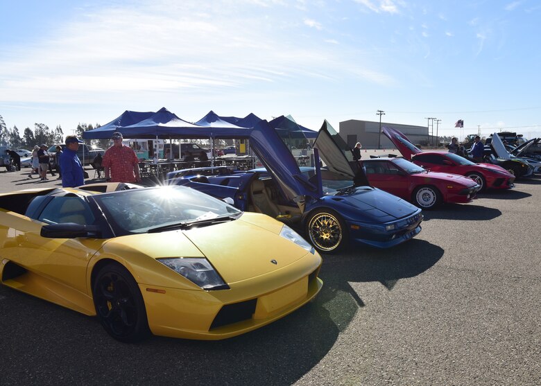 Members display their exotic cars during Vandenberg’s Ninth Annual Exotic Car Show Oct. 23, 2021, at Vandenberg Space Force Base, Calif. The 30th Force Support Squadron collaborates with veterans and retirees displaying their vehicles they have acquired.  (U.S. Space Force photo by Airman First Class Tiarra Sibley)