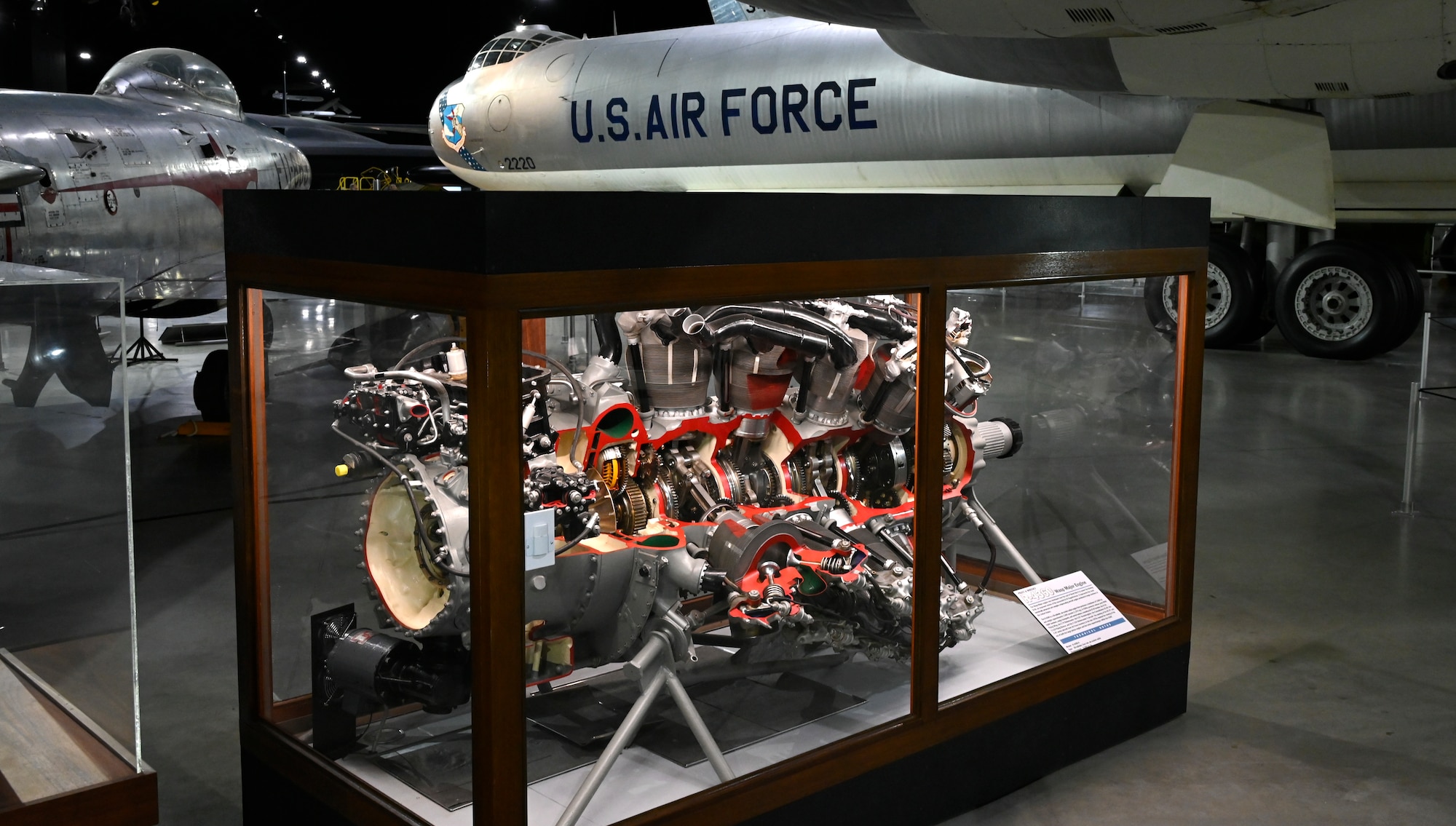 Pratt & Whitney R-4360 engine on display in the Cold War Gallery at the National Museum of the United States Air Force. (Photo by: Ty Greenlees)