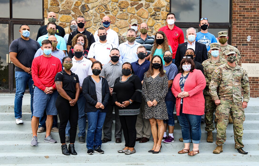 Civilian and Soldier attendees from the Leadership Engagement course pose for a photo after completing the 2 day Shipley Coaching course on Sept. 9-10 at 123rd Air Lift Wing. The course is designed to grow and develop more impactful leaders.