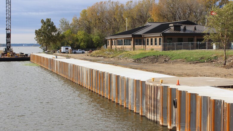 Public Walkway Construction at Locks and Dam 14 on the Mississippi River