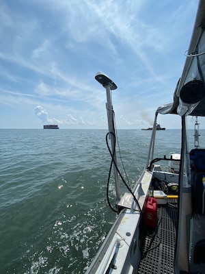 Multibeam surveying over the suspected XF8F Bearcat