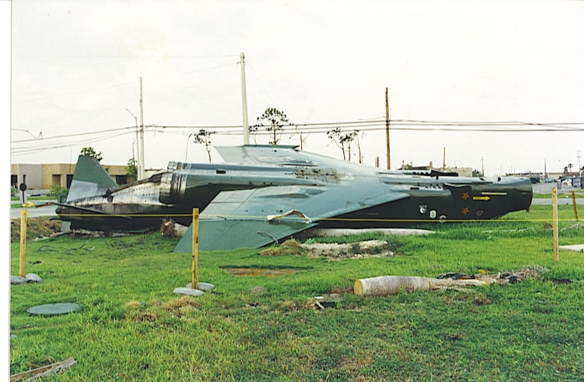 F-4D fighter jet serial number 66-0267 after Hurricane Andrew at Homestead Air Force Base, Fla., August 1992. (USAF file photo)