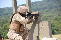 Members of the 109th Infantry Battalion, 28th Infantry Division, trained on ranges at Fort Indiantown Gap, Pennsylvania, August 6, in preparation for a mission in Egypt in the next year. Completing basic rifle qualification with the M4 is one of the 14 individual tasks and 4 collective tasks to complete prior to a mobilization.