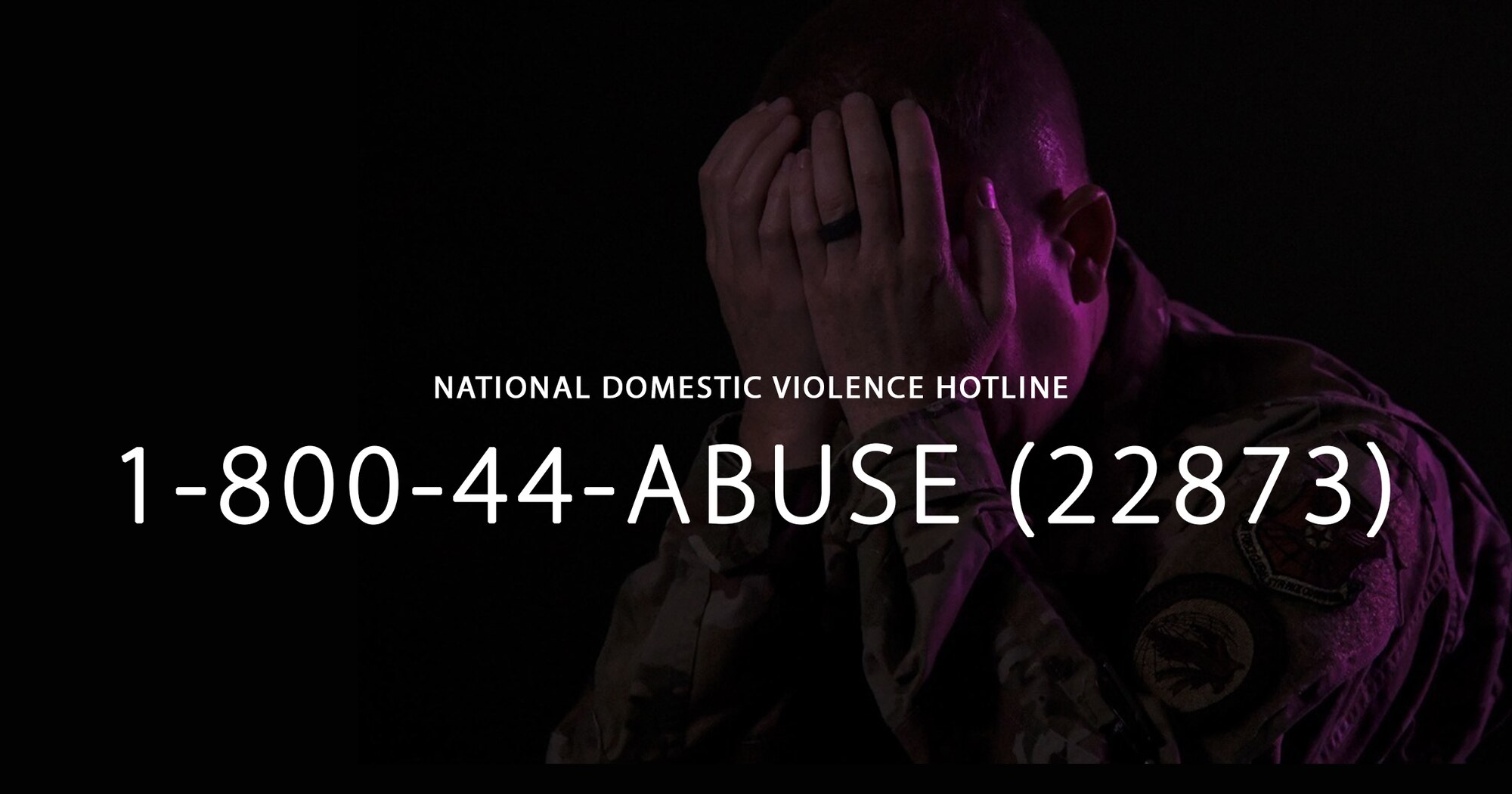 A graphic featuring the National Domestic Violence Hotline number.