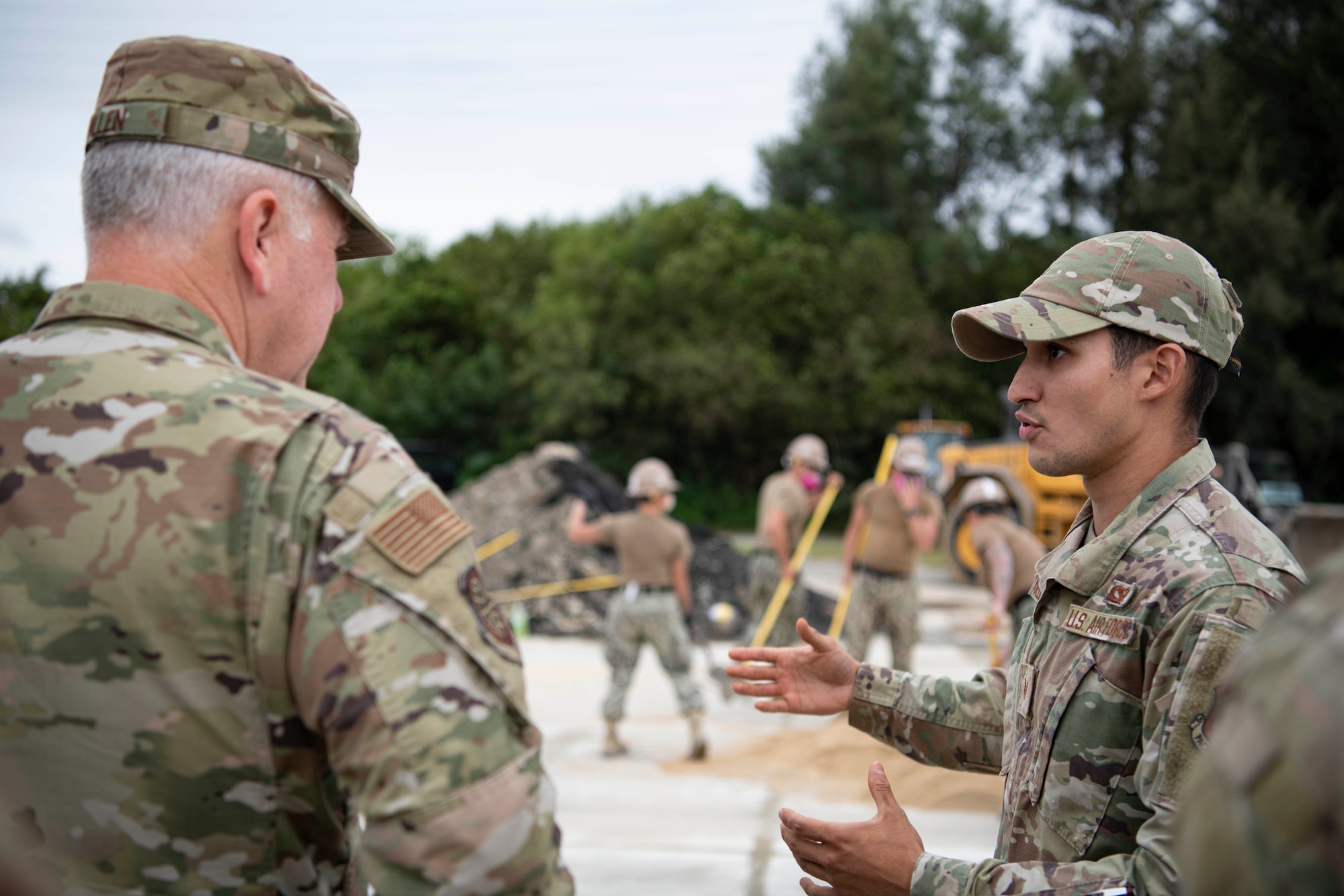 PACAF leadership visits Kadena Air Base, Japan.