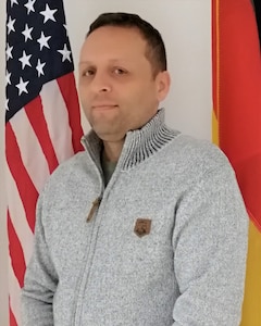 Almir Hadzic, the administrative support assistant for Logistics Readiness Center Ansbach, is responsible for sending status reports and updates to U.S. Army Garrison Ansbach and the 405th Army Field Support Brigade – many of them on a daily basis. He’s also LRC Ansbach’s continuity when it comes to its Government Purchase Card program. He interacts with and supports people every day, and he does it with politeness and kindness, he said.