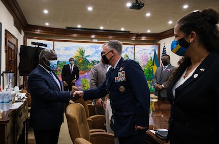 Glen D. VanHerck, the Commander of U.S. Northern Command (NORTHCOM), officially delivered a $2.4 million-dollar radar system to the Royal Bahamas Defence Force (RBDF) and the Government of The Bahamas, during an official handover ceremony at the Coral Harbour base on New Providence.