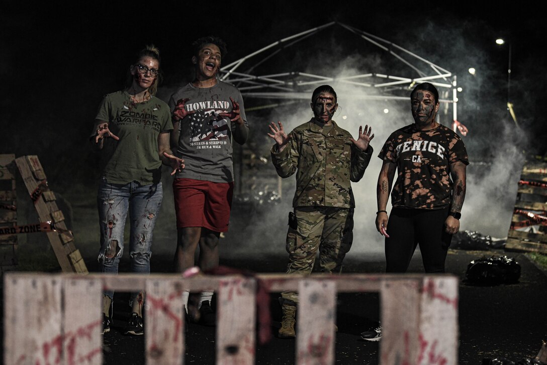 Airmen and their families were able to enjoy hayrides, trunk-or-treating, a witch walk, pumpkin picking and decorating, a bonfire, snacks and other games and activities.