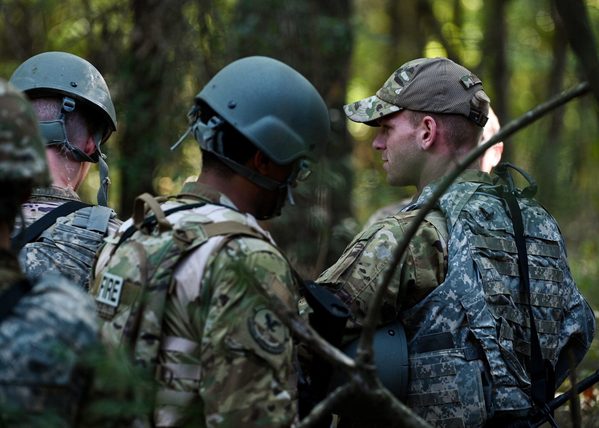 Airmen practice land navigation