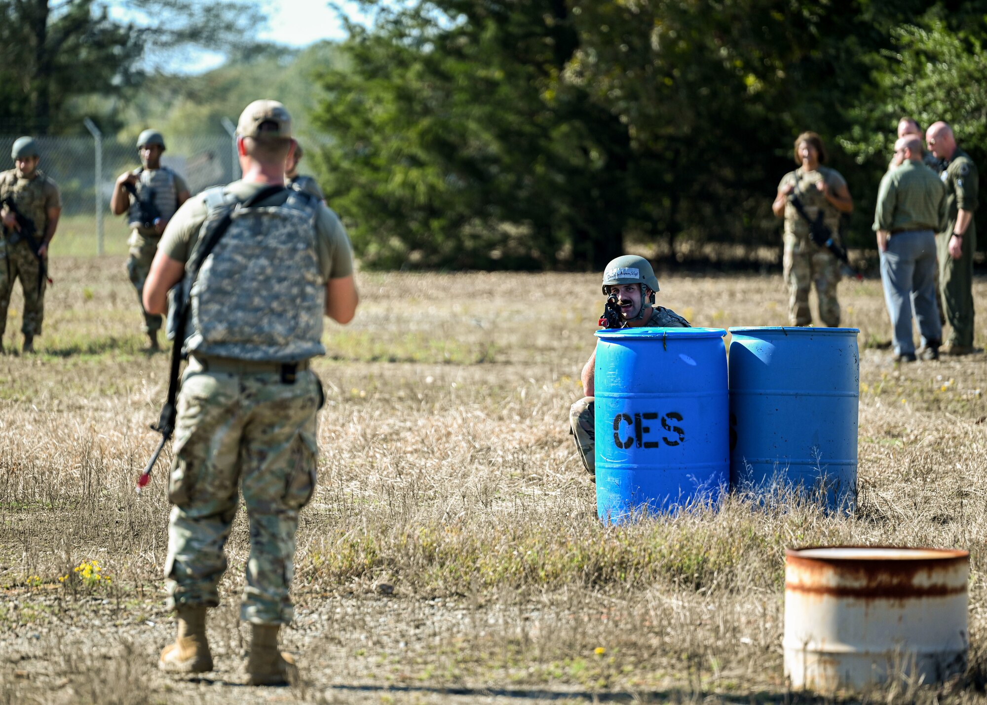 Airmen take part in firing drills