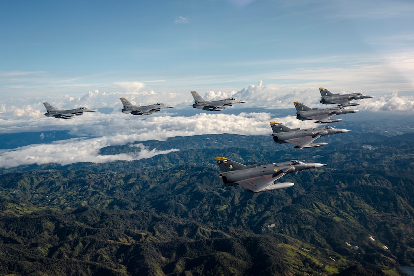 Jets fly in formation