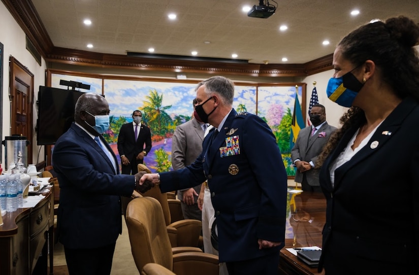 Glen D. VanHerck, the Commander of U.S. Northern Command (NORTHCOM), officially delivered a $2.4 million-dollar radar system to the Royal Bahamas Defence Force (RBDF) and the Government of The Bahamas, during an official handover ceremony at the Coral Harbour base on New Providence.