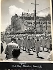 Coast Guard SPARS marching in formation as part of Honolulu’s V-J (Victory over Japan) Day Parade. (Courtesy of family)