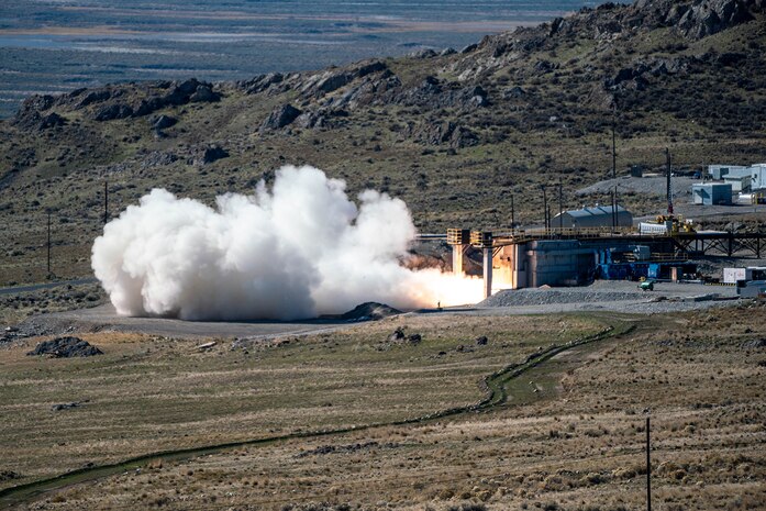 The U.S. Navy tests a hypersonic rocket motor.