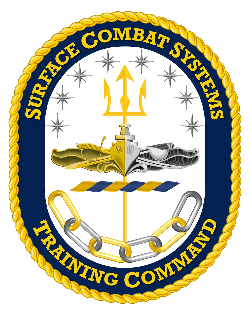 DAHLGREN, Va. (Nov. 01, 2021) Surface Combat Systems Training Command’s (SCSTC) official logo. (U.S. Navy logo/graphic by Zack Loesche)