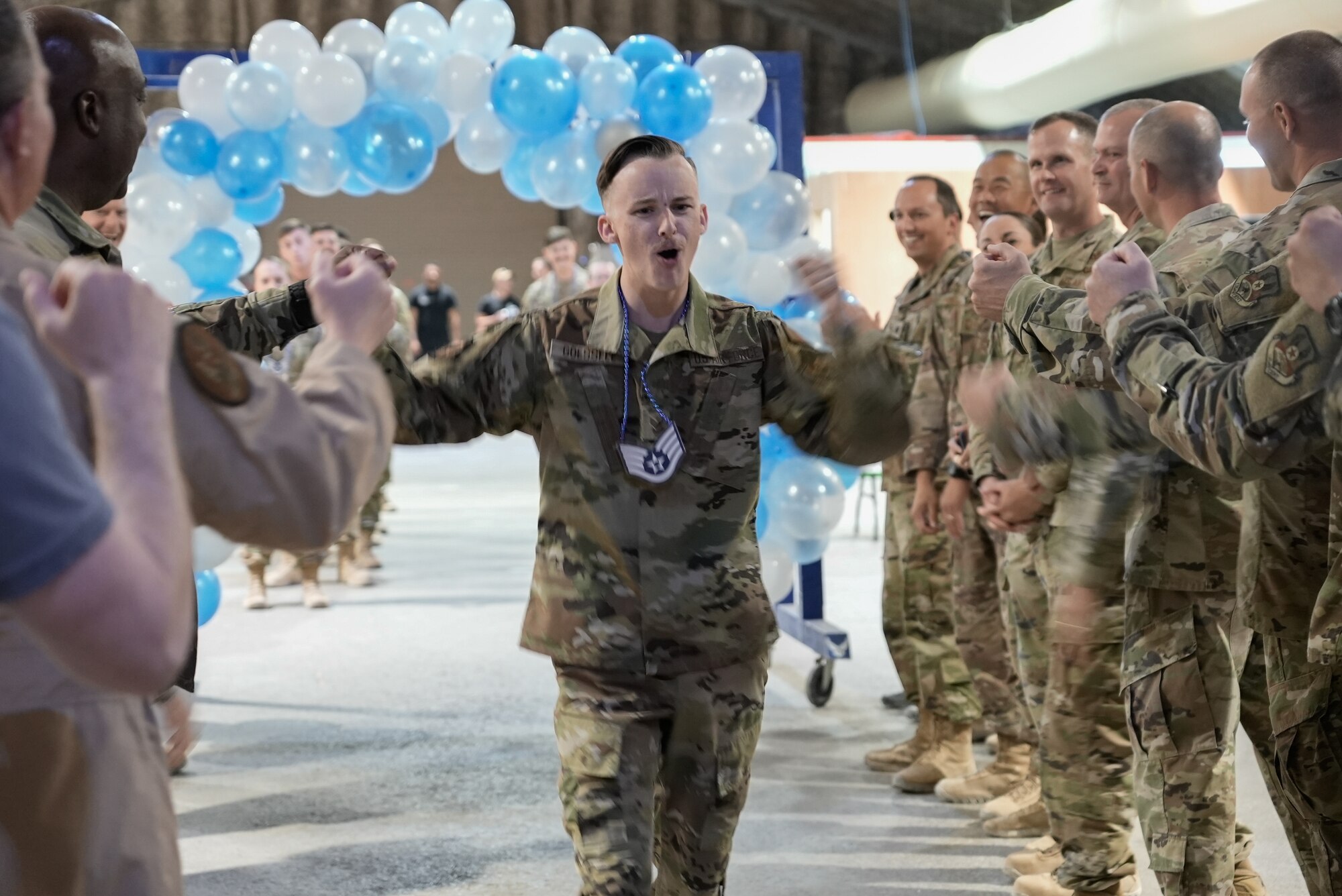 U.S. Airmen celebrate