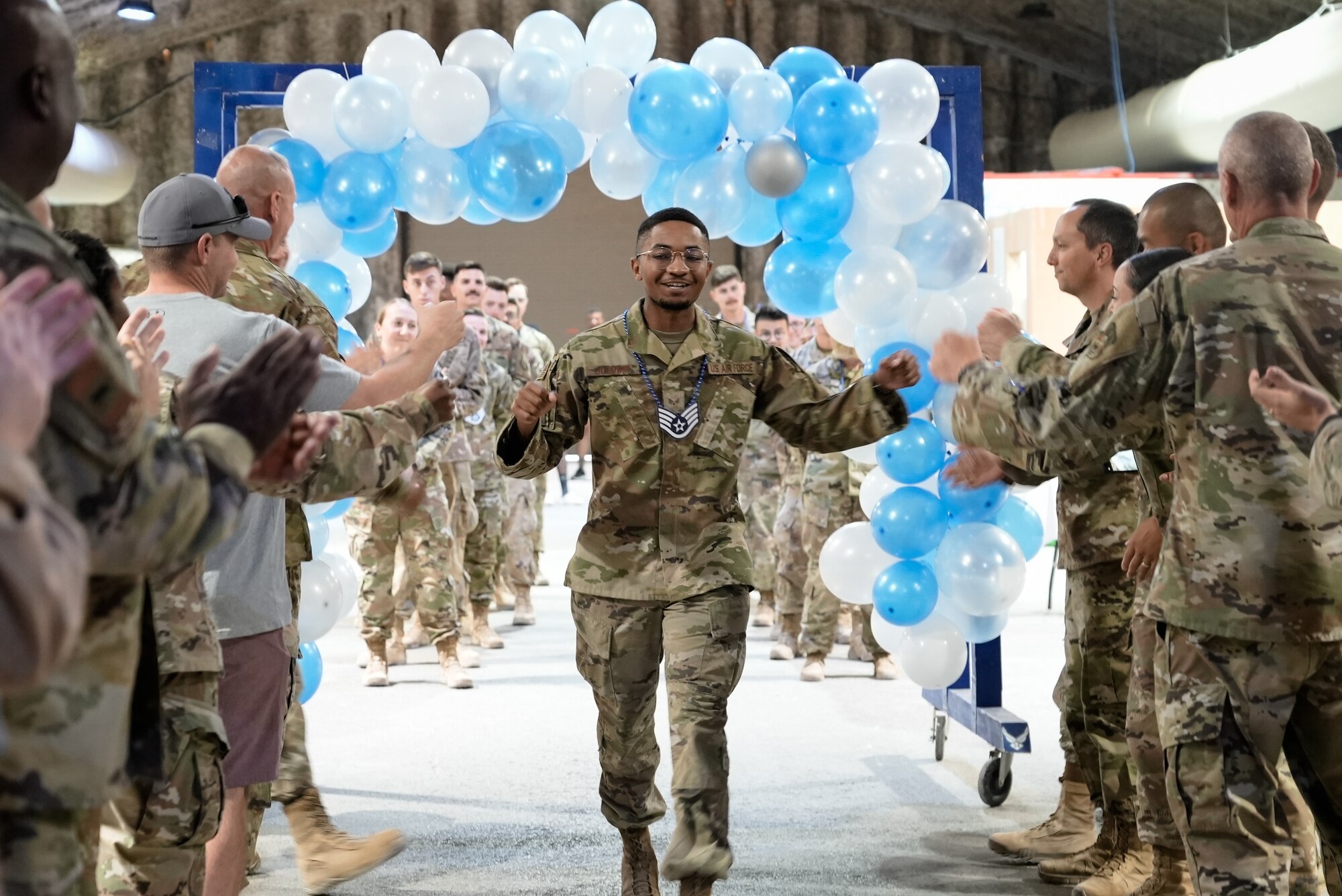 U.S. Airmen celebrate