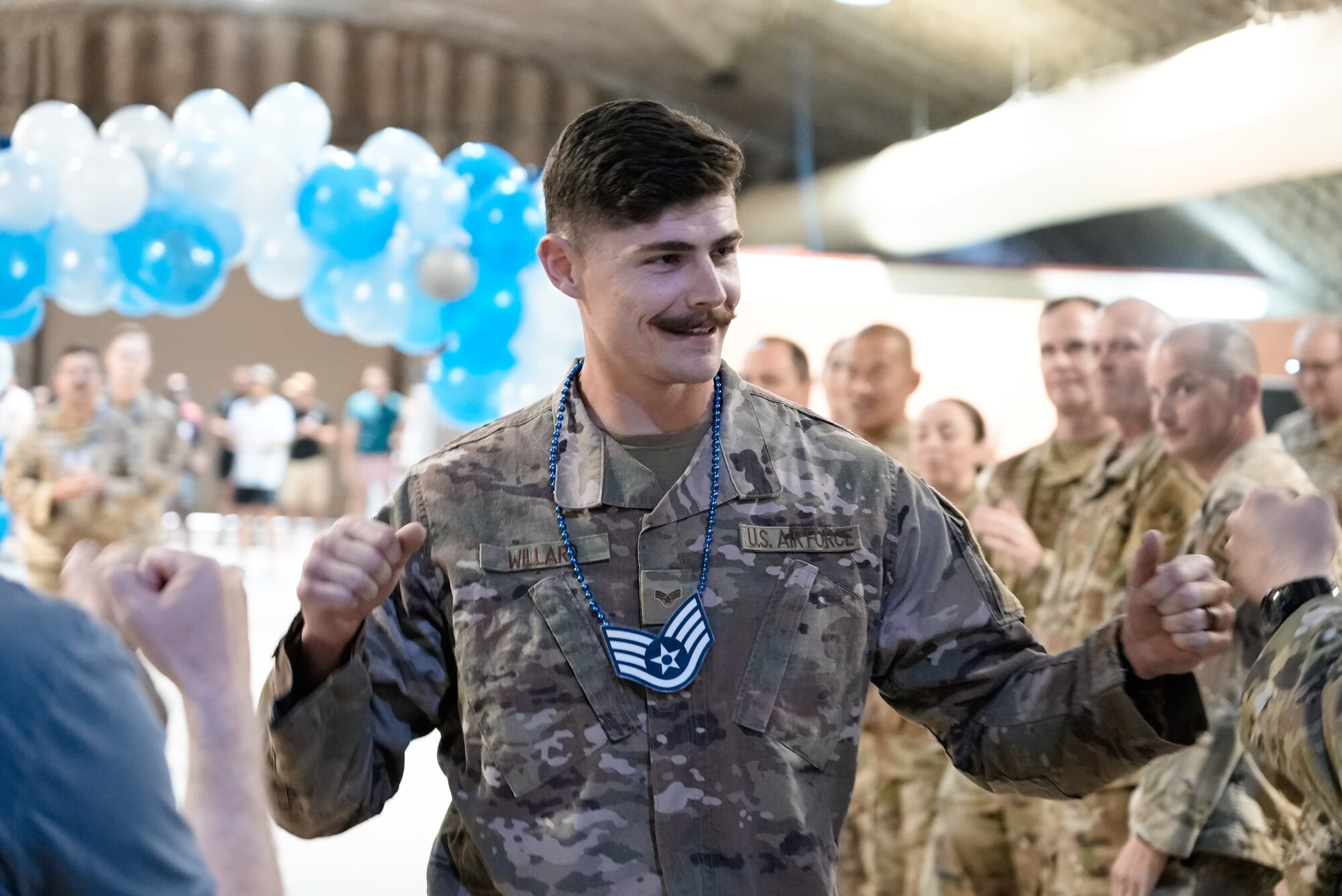U.S. Airmen celebrate