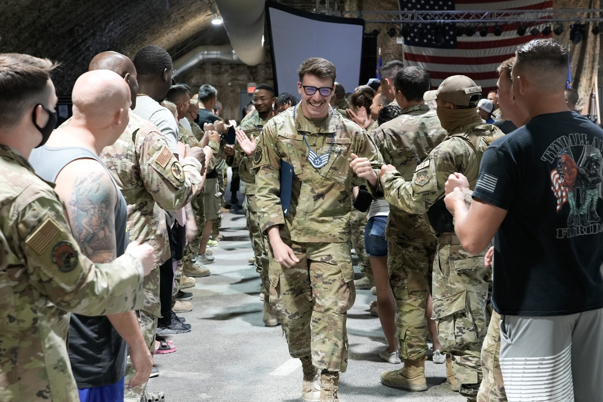 U.S. Airmen celebrate