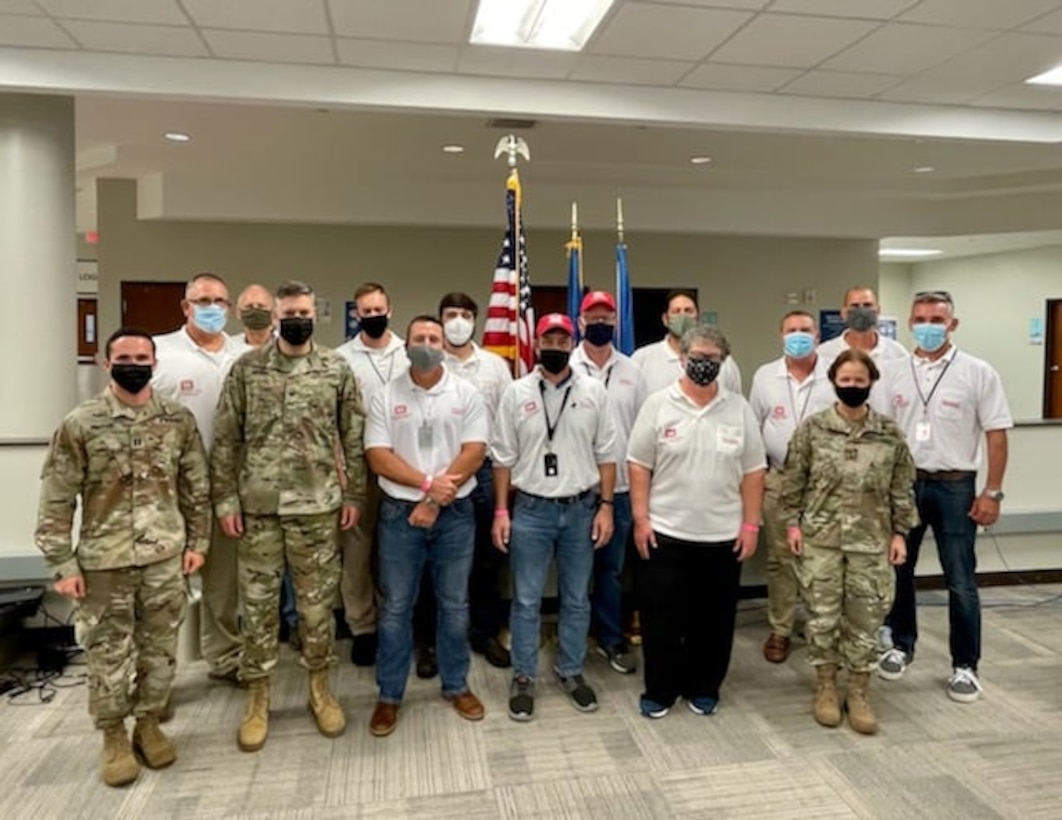 USACE employees at the Joint Field Office at Baton Rouge. USACE is working in partnership with the local, state, and federal response to Hurricane Ida.