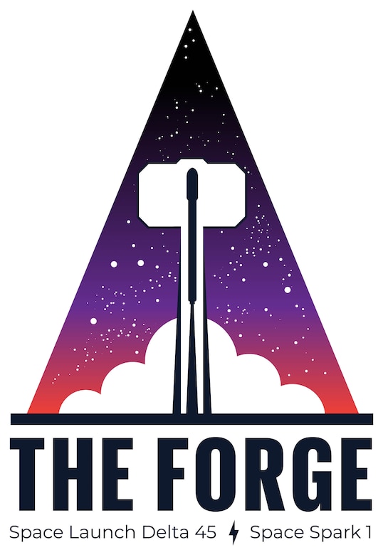 Graphic for Space Launch Delta 45's The Forge. The Forge is a Spark Cell designed as an innovation program that enables Guardians and Airmen to develop and implement locally generated solutions to issues identified within their organization. (U.S. Space Force graphic by the Difference)