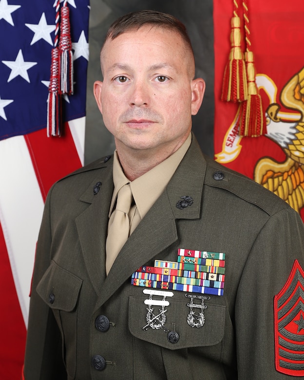 Bio photo for SgtMaj Radel of the Marine Corps.