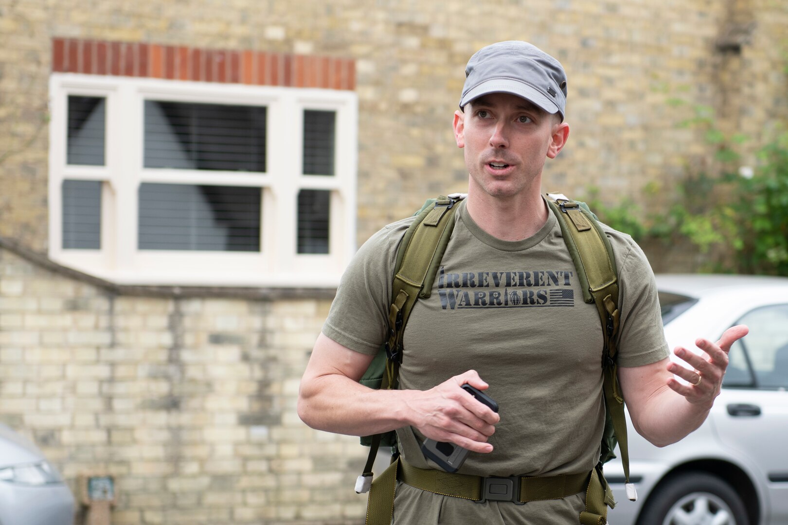 U.S. and U.K. veterans and active-duty military members from across the United Kingdom join together to train for the Irreverent Warriors Silkies Hike in Hemingford Grey, United Kingdom, Aug. 21, 2021. (U.S. Air Force photo by Senior Airman Jennifer Zima)